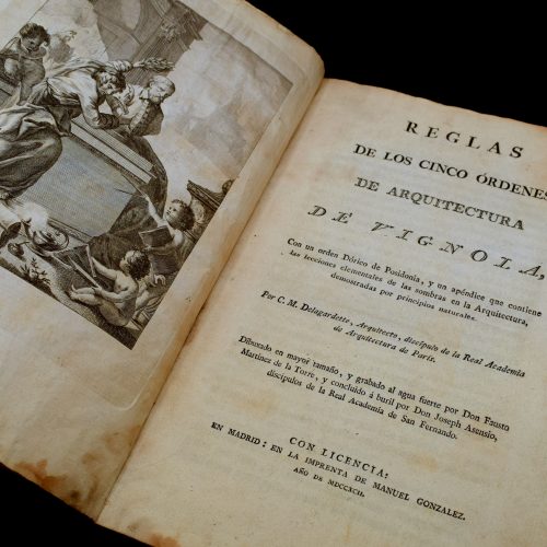 VIGNOLA. REGLAS DE LOS CINCO ÓRDENES DE ARQUITECTURA. 1792. GRABADOS DE C. M. DELAGARDETTE