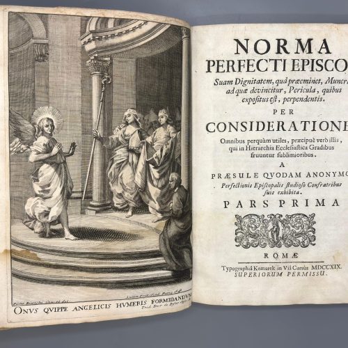 NORMA PERFECTI EPISCOPI. ANÓNIMO. TYPOGRAPHIA IN VIA CURSUS. 1719. ROMA
