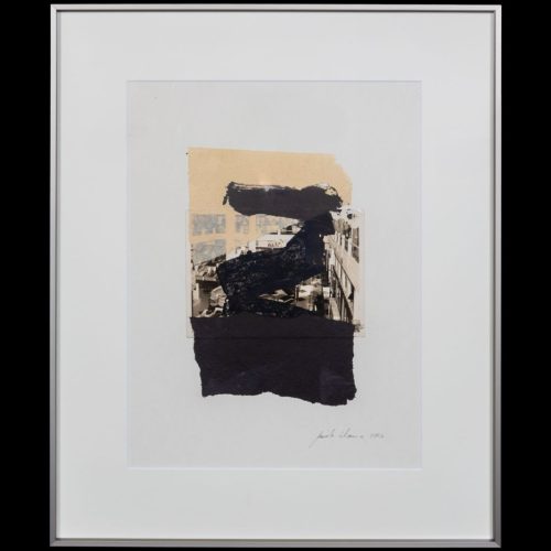 COLLAGE ORIGINAL DE FERNANDO ÁLAMO FIRMADO Y ENMARCADO. 2005. CARPETA PAISAJE
