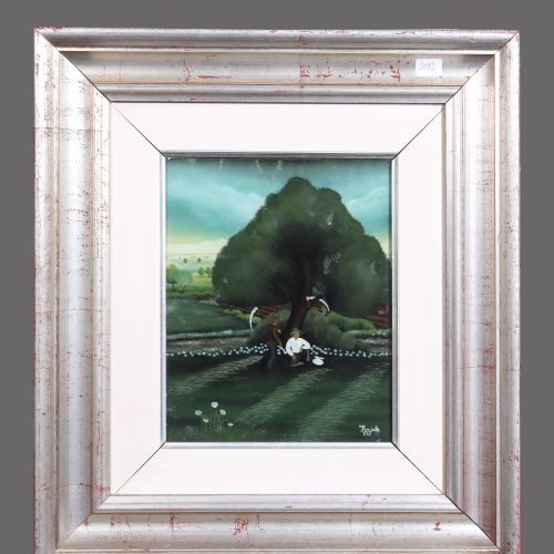 PINTURA DE ZLATKO HUZJAK FIRMADA. 1983. CON MARCO